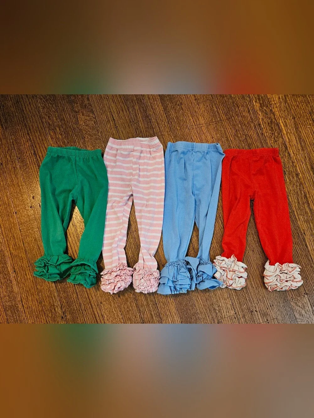 Bundle of 4 Ruffle Bottom Leggings